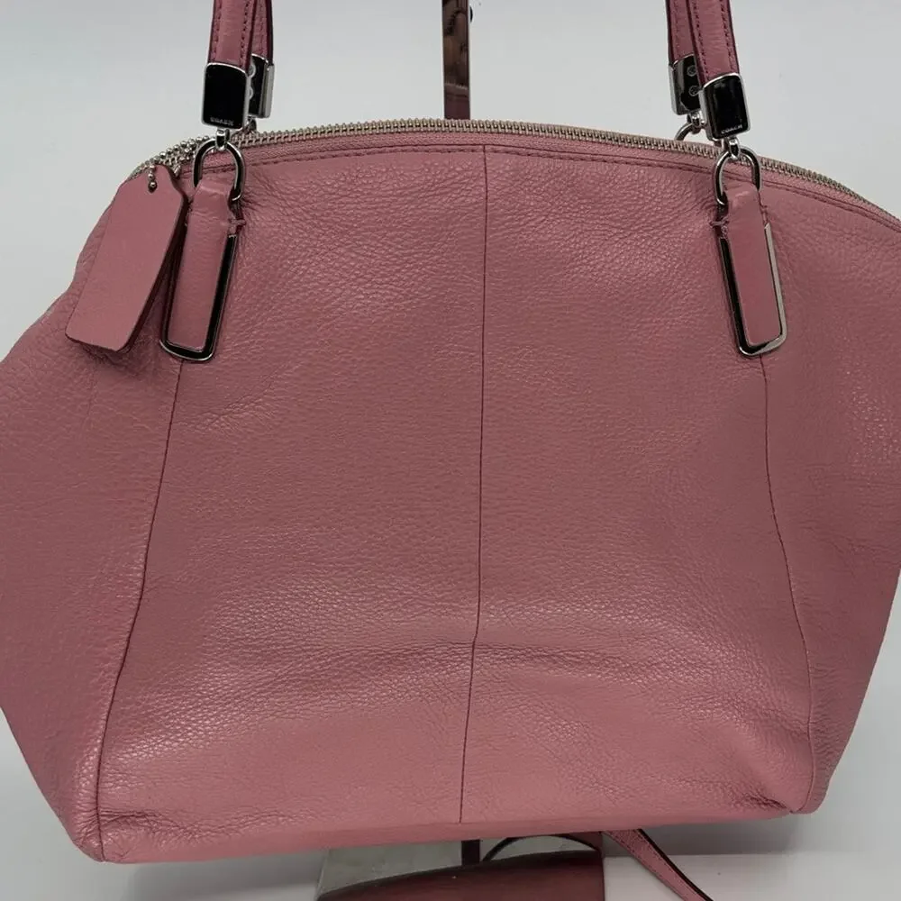 Coach Dusty Rose Leather Shoulder Bag - Picture 4 of 9